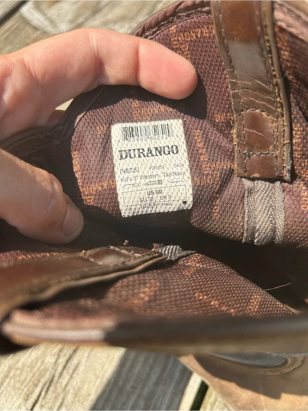 Durango Boys Brown and Blue Cowboy Boots
